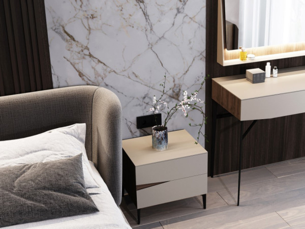 Мягкая кровать VEZZEL1 с основанием