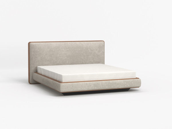 Шпонированная кровать высокая RAGGIO2 орех