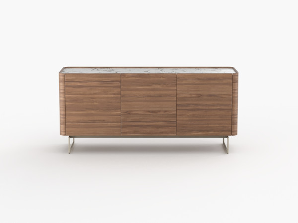 Тумба ТВ RAGGIO 3 двери с опорой орех/белая