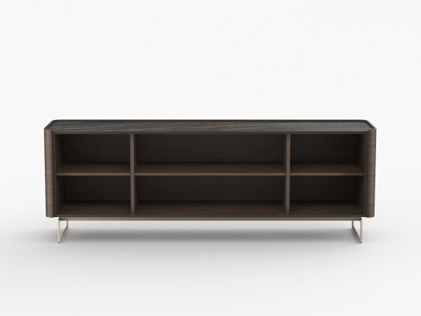 Тумба ТВ RAGGIO2 с дверями орех cedar/черная