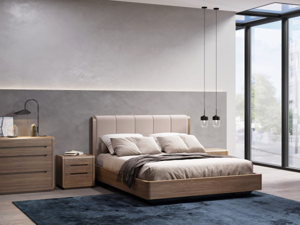 Шпонированная кровать LYONA орех