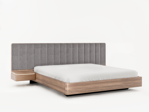 Кровать Orly 160 с широким изголовьем орех valencia shadow Кровать Orly 160 с широким изголовьем орех valencia shadow